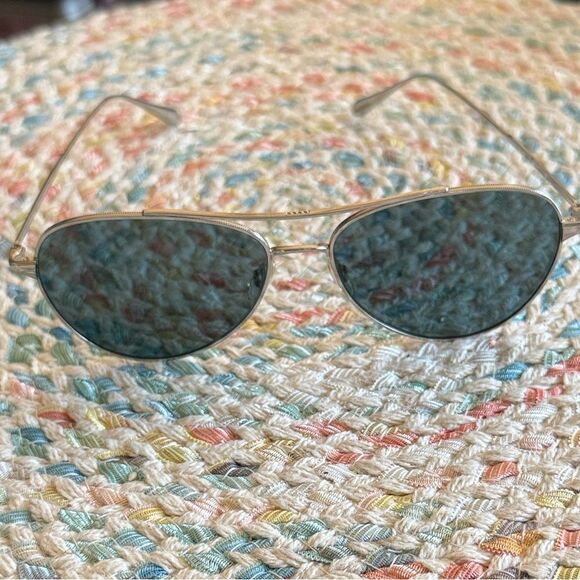 RARE! Garrett Leight Culver Silver Aviator Sunglasses main image 10